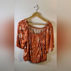 Mudd Bohemian Floral Print Blouse